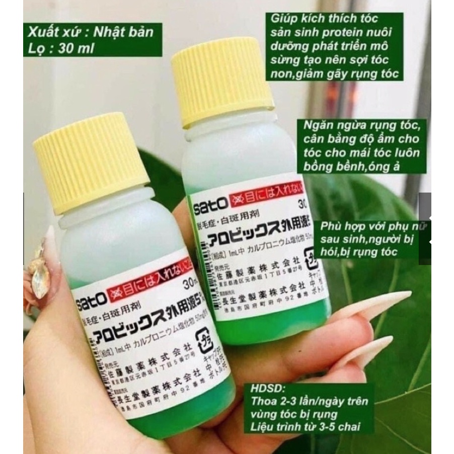 TINH CHẤT KÍCH MỌC TÓC THẢO DƯỢC SATO NHẬT BẢN 30ML