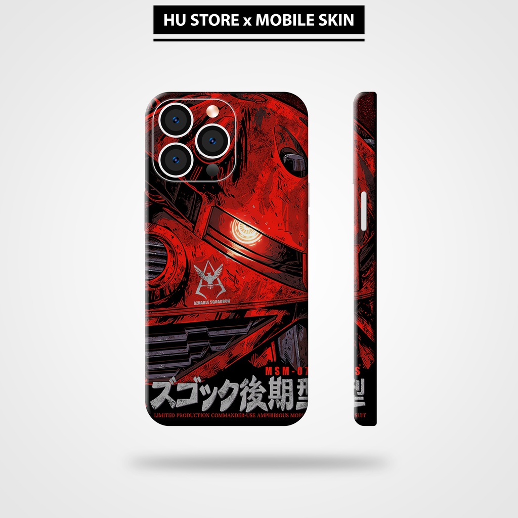 Skin dán mặt lưng điện thoại Gun-dam in UV cho tất cả các dòng điện thoại iPhone, Andoird