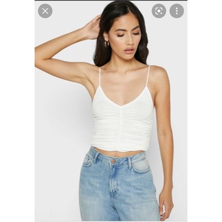 Áo crop top cami ruched hai dây nhún ngực f21 VNXK croptop sexy forever 21 xuất khẩu dư xịn