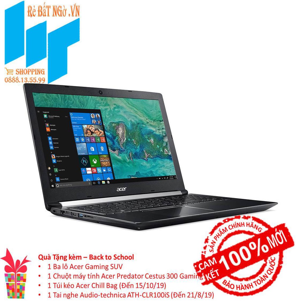 Laptop Acer Aspire 7 A715-72G-50NA NH.GXBSV.001 15.6 inch FHD-i5 8300H-8GB-1TB HDD-Linux-2.4 kg | BigBuy360 - bigbuy360.vn