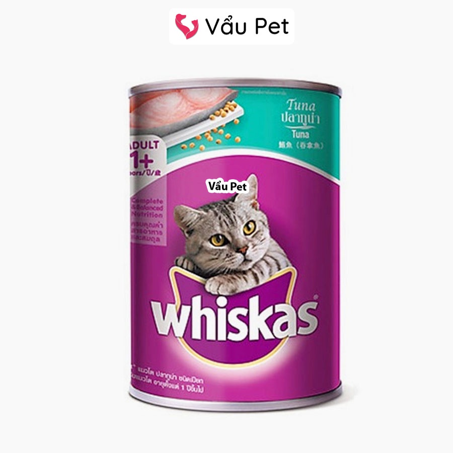 Pate cho mèo Whiskas Lon 400g - Pate Whiskas cho mèo lớn Vẩu Pet Shop