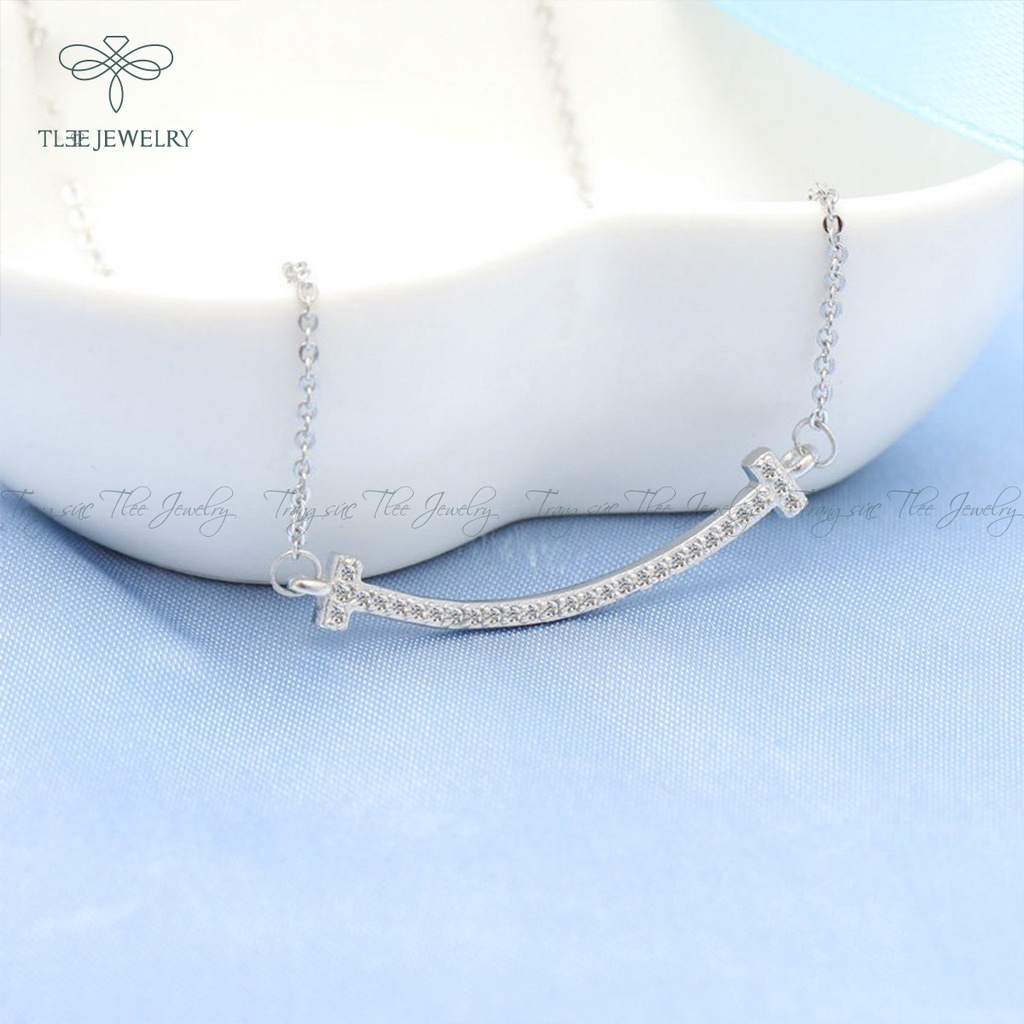 Dây chuyền bạc nữ TLEE Smile nạm đá sang trọng NCJ D0112