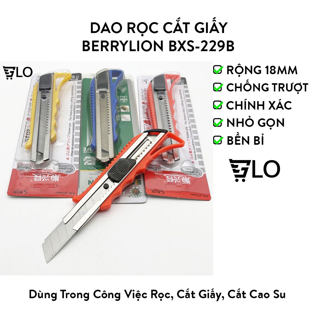 Dao Rọc Cắt Giấy Berrylion/DING FENG Rộng 18mm