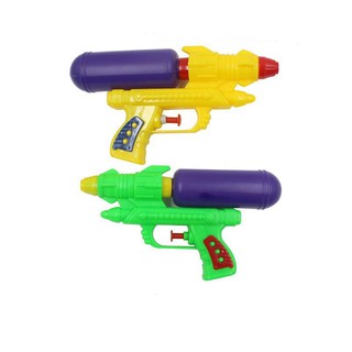 Đồ chơi súng nước mini dài 17cm phù hợp cho bé nhỏ 2-3 tuổi.