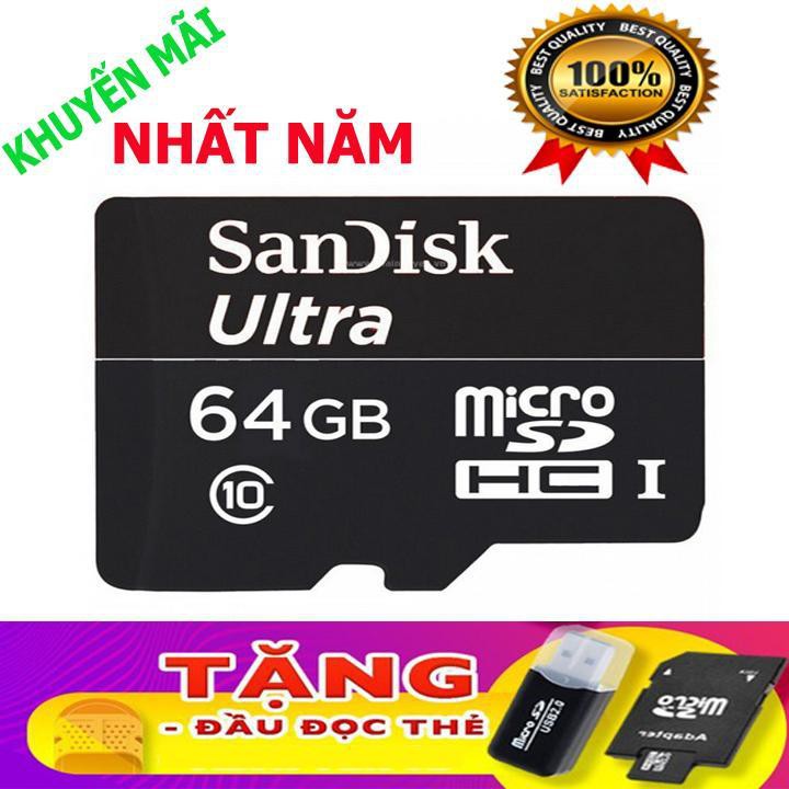 Thẻ Nhớ 64Gb/32Gb/16Gb/8Gb - Tặng Đầu Đọc Thẻ