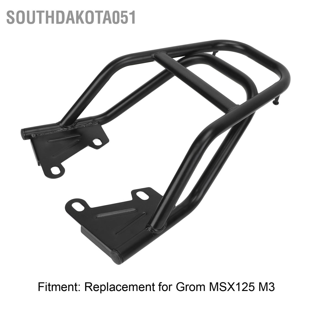 Baga Cảng sau Giá đỡ tay vịn Gắn Yên Sau xe máy bằng sắt màu Đen cho Grom MSX125 M3