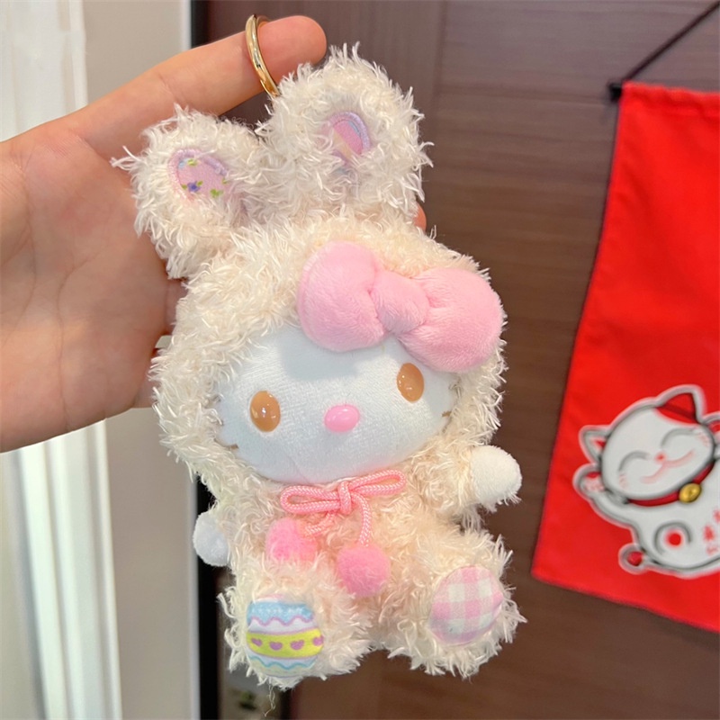 Búp bê nhồi bông Kuromi Melody Cinnamoroll Kitty phong cách lễ phục sinh 23cm/30cm treo trang trí/làm quà tặng