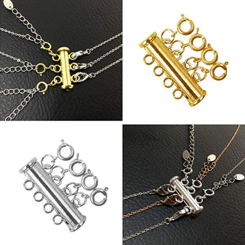 Móc cài càng cua dạng ống từ tính cho nhiều sợi dây chuyền