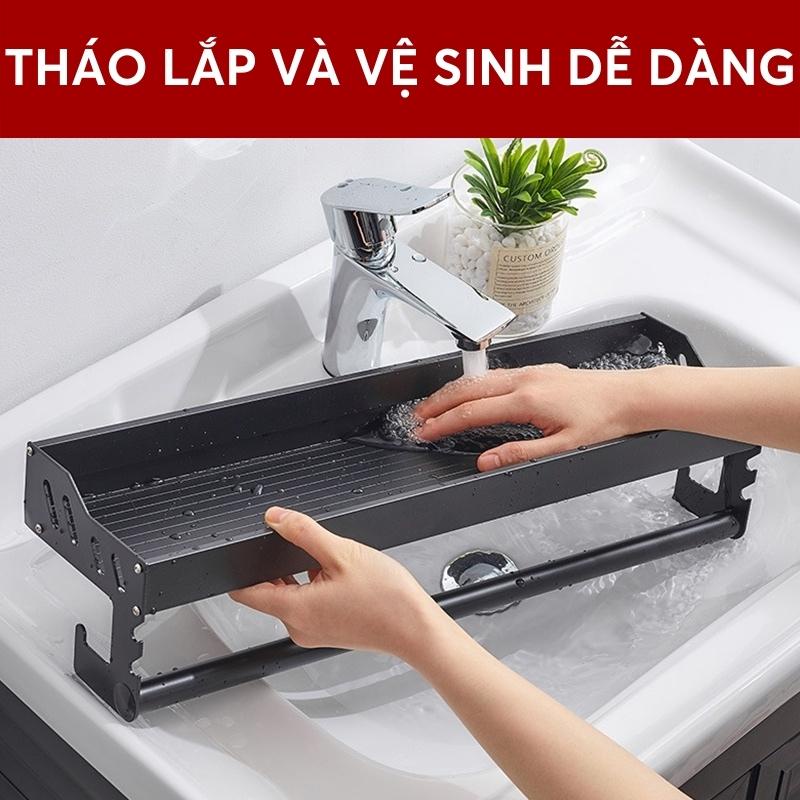 Kệ Để Đồ Nhà Tắm,Nhà Bếp Đa Năng Dán Tường(Không Khoan Tường).Giá Để Chai Lọ Sơn Tinh Điện Cao Cấp