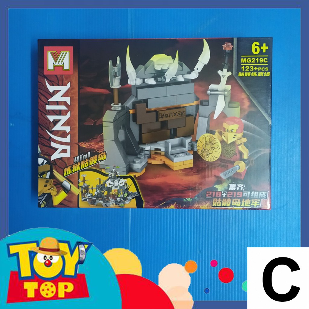 Xếp hình ghép ninja season 13 - mô phỏng một góc lâu đài phù thủy đầu lâu ninja lắp ráp MG219