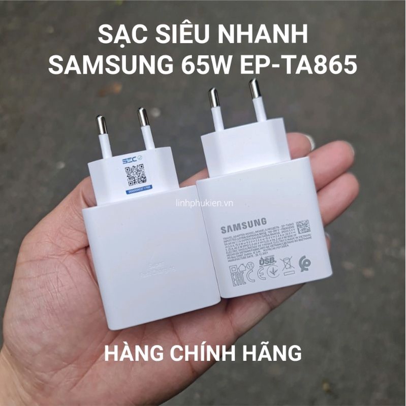 Sạc siêu nhanh 65W Samsung EPTA865 Hàng chính hãng