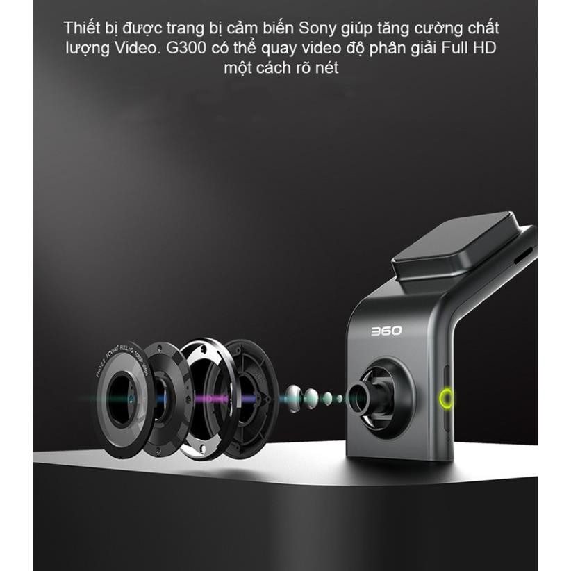 Camera hành trình Xiaomi Qihoo 360 Dash Cam G300H - Bản quốc tế chính hãng