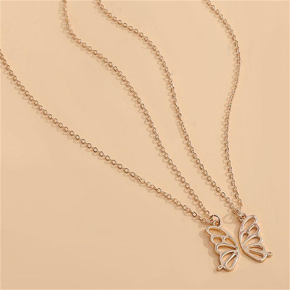 Set 1 Vòng cổ Tình Bạn Mặt Ghép Hình Trái Tim / Chữ Best Friend Thời Trang
