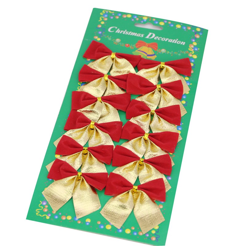 Bộ 12 Nơ Trang Trí Cây Thông Noel 5cm - 6cm