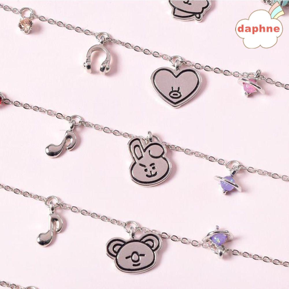 Daphne Vòng Đeo Tay Bằng Bạc Phong Cách KPOP BTS KPOP BT21 Dành Cho Nam Nữ