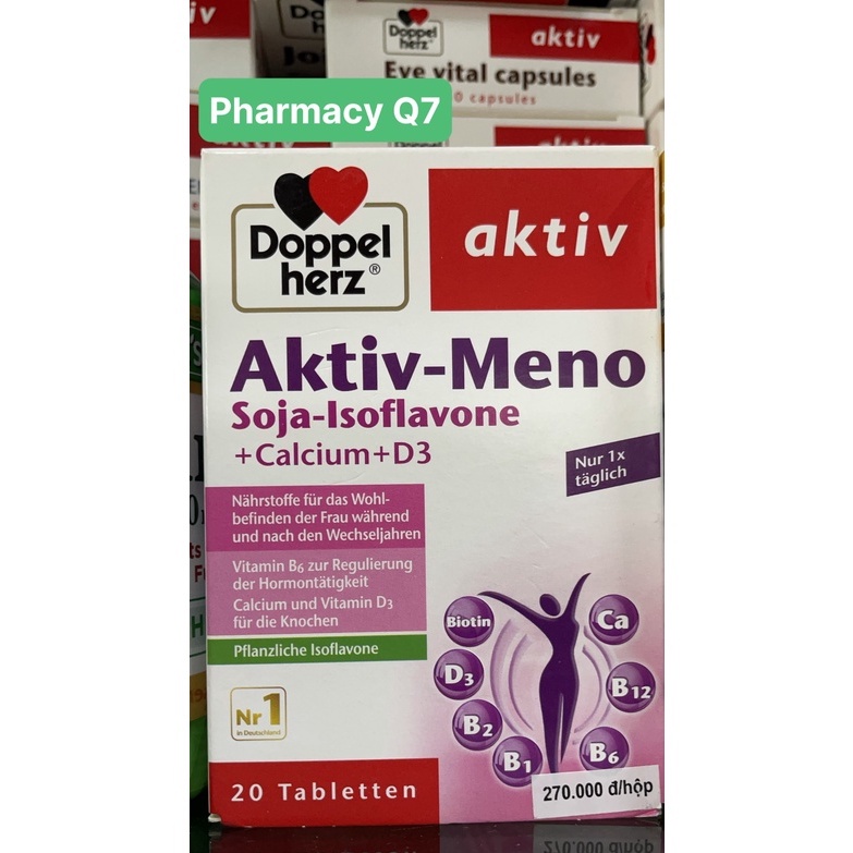 [Nhập Khẩu ĐỨCHỘP 20 VIÊN/ cân bằng nội tiết tố nữ Doppelherz Aktiv Meno ACTI MENO / ACTIVEMENO / PHARMACY Q7