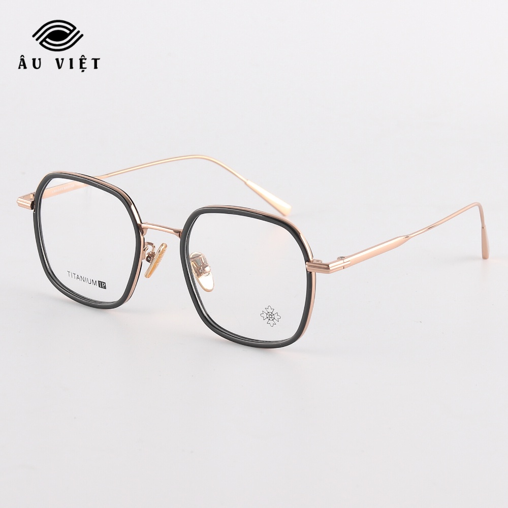 Gọng kính kim loại titanium Ch RS-88008 dáng vuông Full box