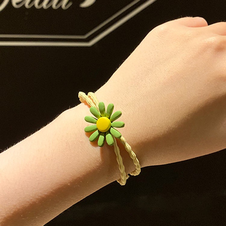 Dây buộc tóc hoa cúc nhí Hàn Quốc - Sợi thun đôi co giãn cực bền - Cột tóc cực xinh