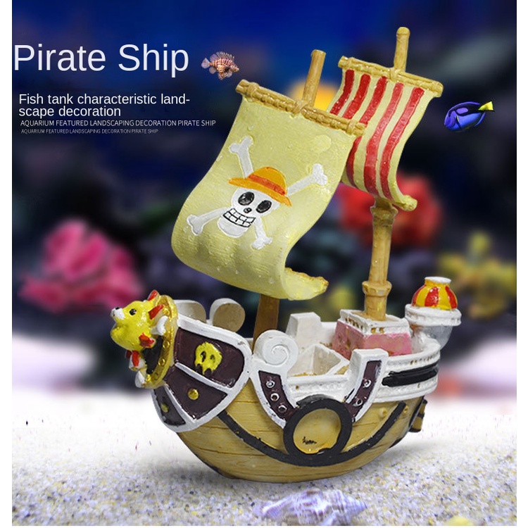 Tàu Ngầm Hải Tặc sunken Bằng Nhựa resin Trang Trí Bể Cá