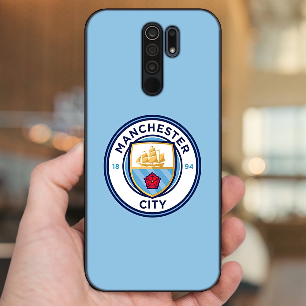 Ốp lưng Xiaomi Redmi 9 viền đen in hình Manchester City MC