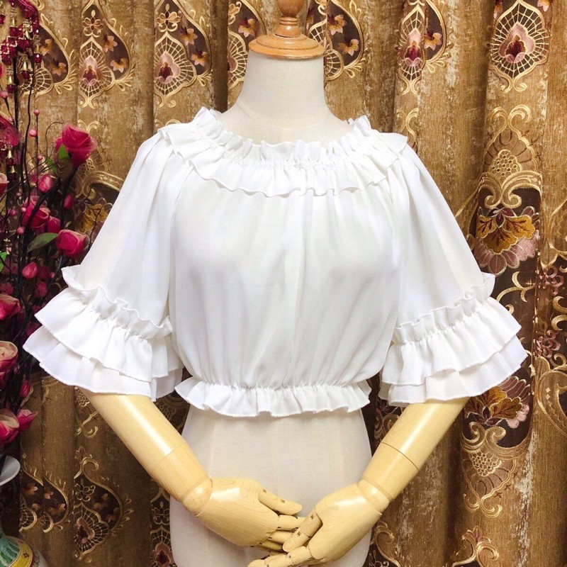 Áo blouse mặc với Jsk