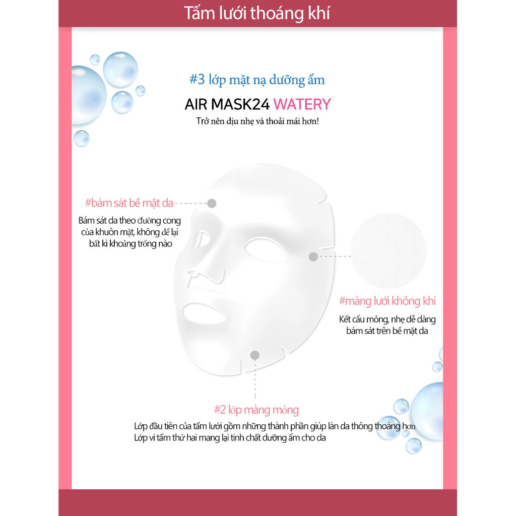 [Mua 2 tặng 1] Mặt Nạ Dưỡng Ẩm Cấp Nước Cho Da Frudia AIR Mask 24 Watery 25ml/1pcs