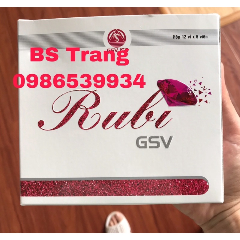 Rubi GSV - CELLSKIN - giảm lão hóa, bổ sung vitamin cho da sạm, nám, tàn nhang &amp; da mụn hộp 60 viên