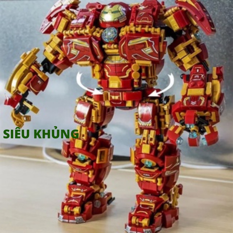 Đồ chơi lắp ráp xếp hình mô hình Robot siêu anh hùng Avengers Bộ robot lắp ghép 283 chi tiết Datas