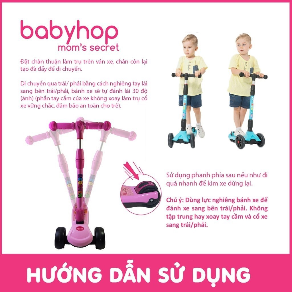 Xe trượt Scooter Babyfast của Babyhop BH-800