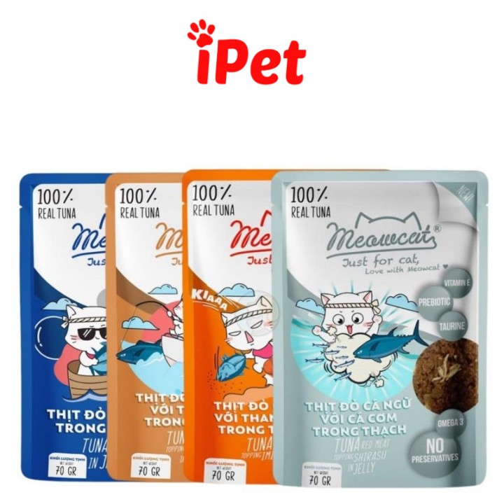 Thức Ăn Pate Meowcat Cho Mèo Lớn Nhỏ 70g - iPet Shop