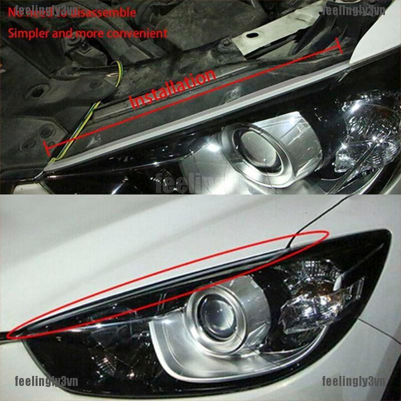 Set 2 dây đèn LED chạy ban ngày thiết kế linh hoạt mềm mại dành cho ô tô 30CM