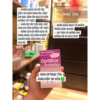 Men vi sinh Optibac tím (Optibac For Women)