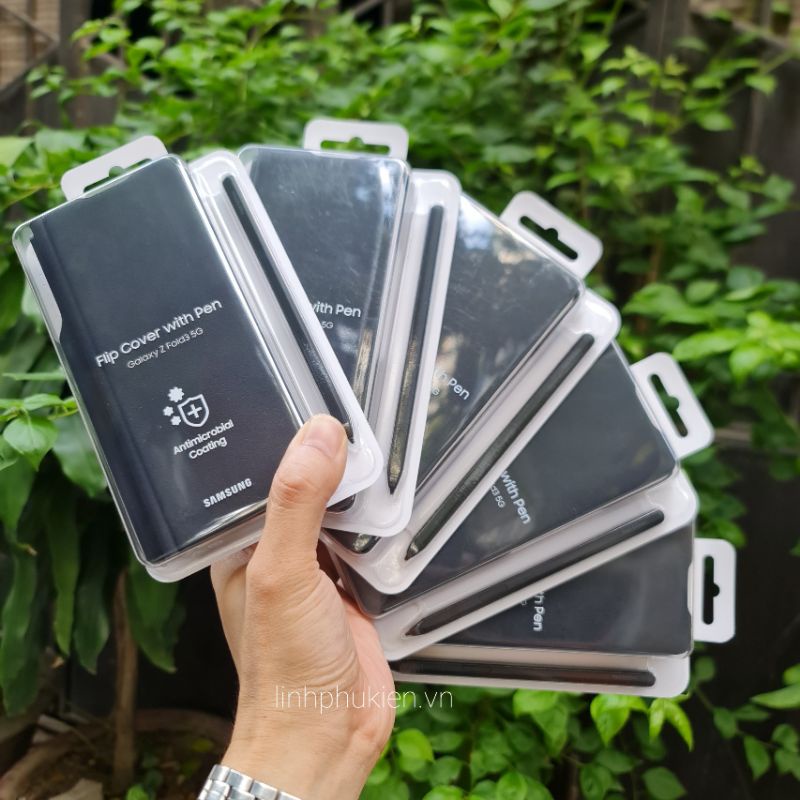 Bao da Samsung Galaxy Z Fold 3 Flip Cover kèm bút S Pen Hàng chính hãng