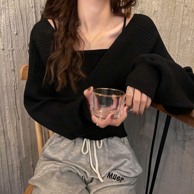 A40 - Áo len Bigsize tay dài dáng croptop