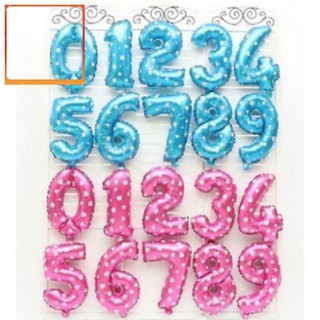Bóng số 1-9 trang trí sinh nhật size 40cm