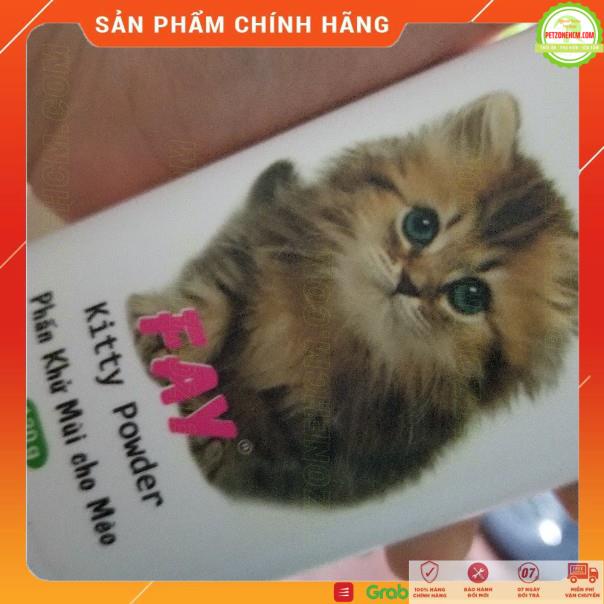 Phấn tắm khô cho mèo FAY⚜FREESHIP⚜ Fay kitty Powder 120g khử mùi làm sạch cho mèo không dùng nước