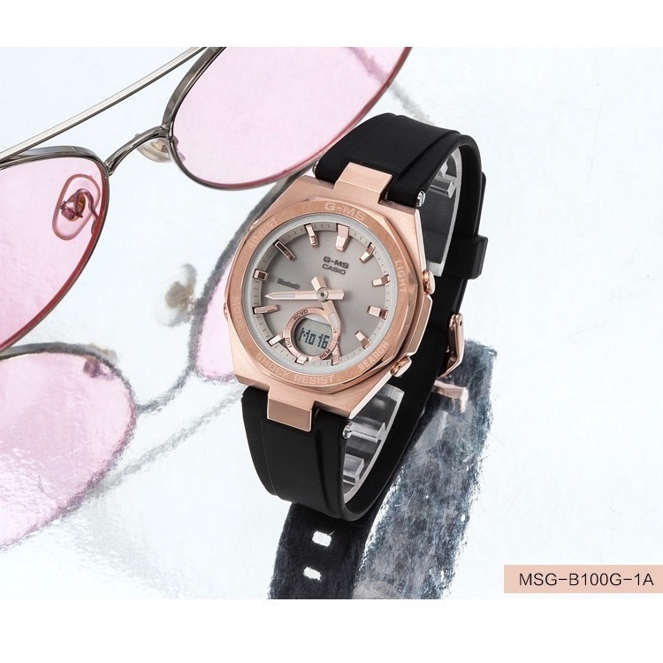 Đồng Hồ Casio Nữ dây nhựa BABYG MSG-B100G-1A Chính Hãng