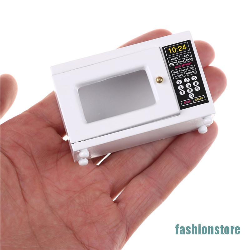 Lò Vi Sóng Đồ Chơi Búp Bê Bằng Gỗ Tỉ Lệ 1: 12