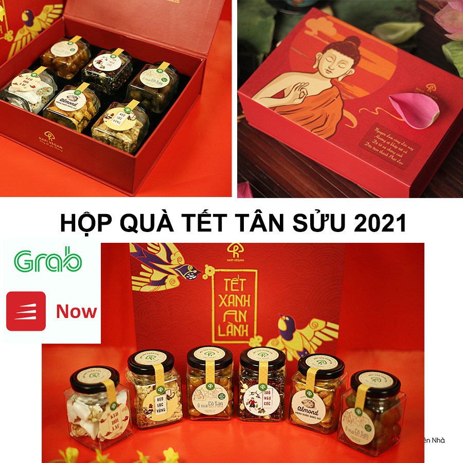 Hộp quà Tết 2021 tặng kèm Lì xì - Set quà Tết phong cách Phật Giáo - Hiên Nhà