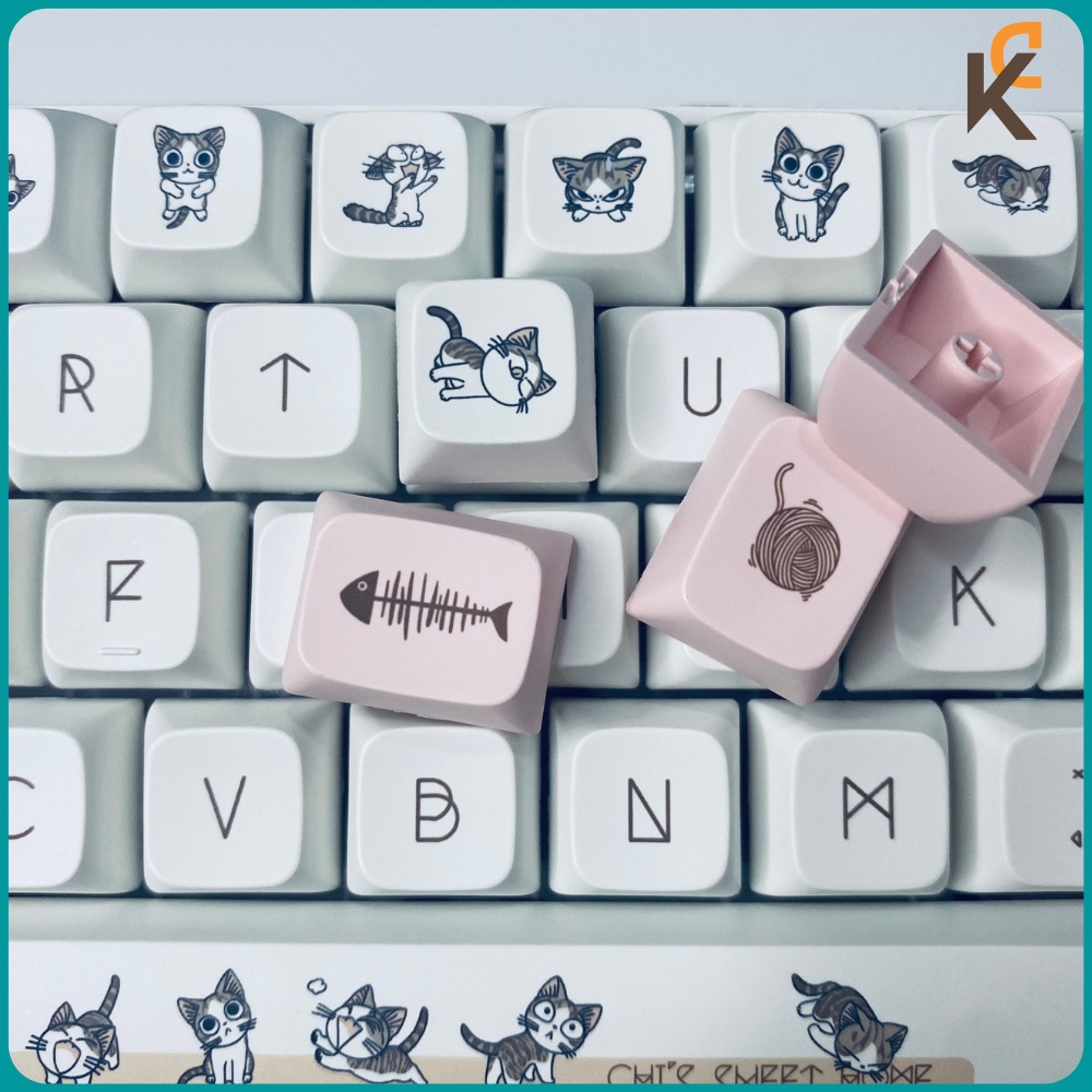 Keycap PBT XDA OEM Cherry Iceberg/Corgi/Matcha/Plastic Nút Bàn Phím Cho Bàn Phím Cơ