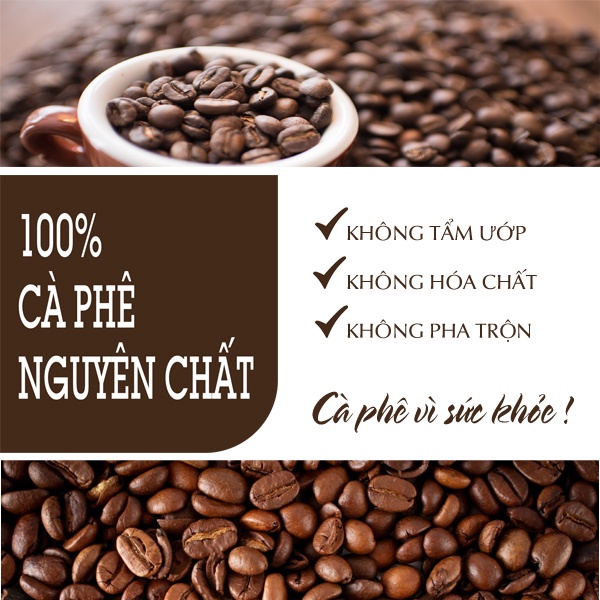 500gr Cà Phê Nguyên Hạt Rang Củi Robusta Chất Lượng