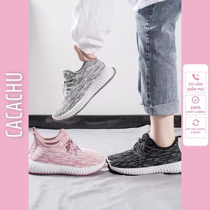 Giày thể thao nữ đi chạy bộ nhẹ êm siêu tôn dáng giá rẻ CACACHU G030, 100% chất liệu cotton vải thoáng khí siêu bền