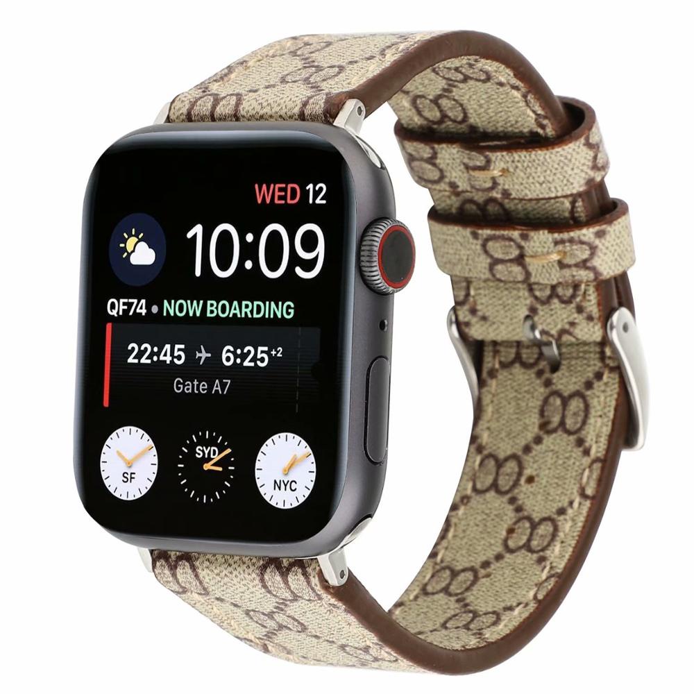 Dây Đeo Bằng Da Thật Thời Trang Cho Đồng Hồ Thông Minh Apple Watch Series 8 7 6 SE 5 4 3 2 1 iWatch 38mm 40mm 41mm 42mm 44mm 45mm