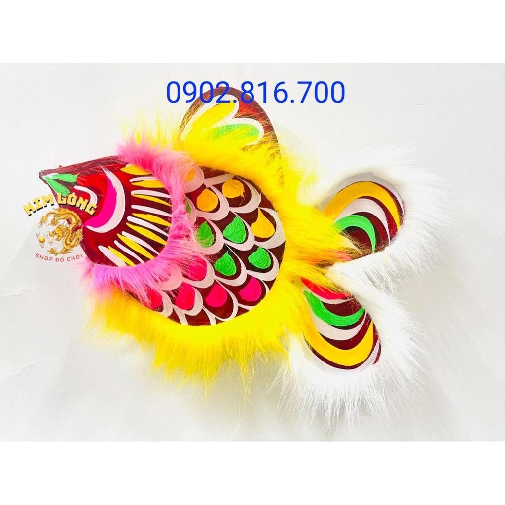 Đồ chơi lồng đèn trung thu truyền thống-Lồng đèn kiếng lông đủ màu hình GÀ CÁ THỎ BƯỚM KT 40cm