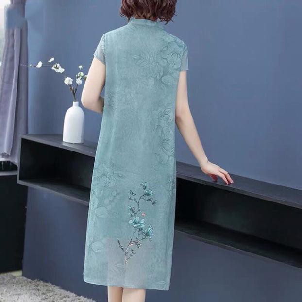 GB☸Váy đầm trung niên màu đẹp hàng Quảng Châu