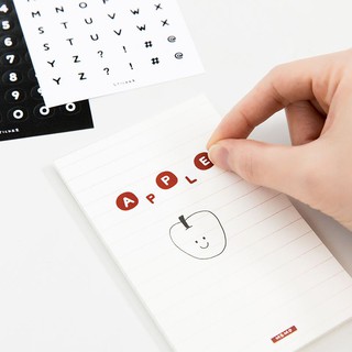 Sticker tròn hình chữ và số trang trí + giấy ghi chú