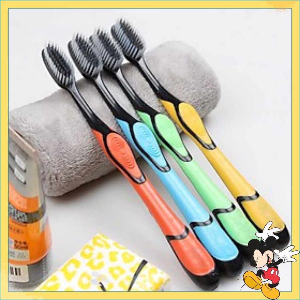 Bàn chải đánh răng than hoạt tính hàn quốc BOSSI mềm mại không chảy máu chân răng