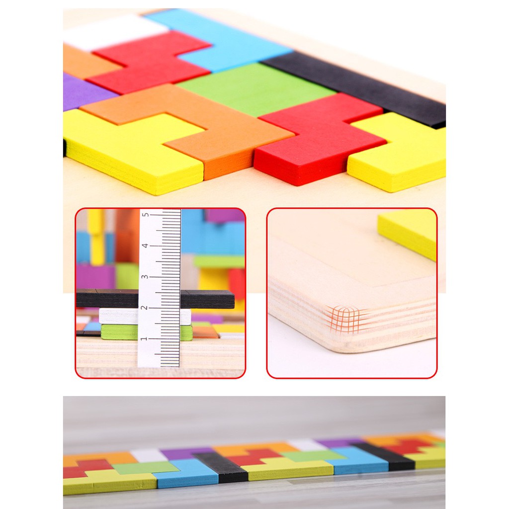 Đồ chơi bảng ghép Tetris Montessori - phát triển trí thông minh của trẻ