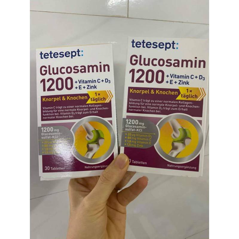 Bill kèm Glucosamin 1200 Tetesept hàng Đức