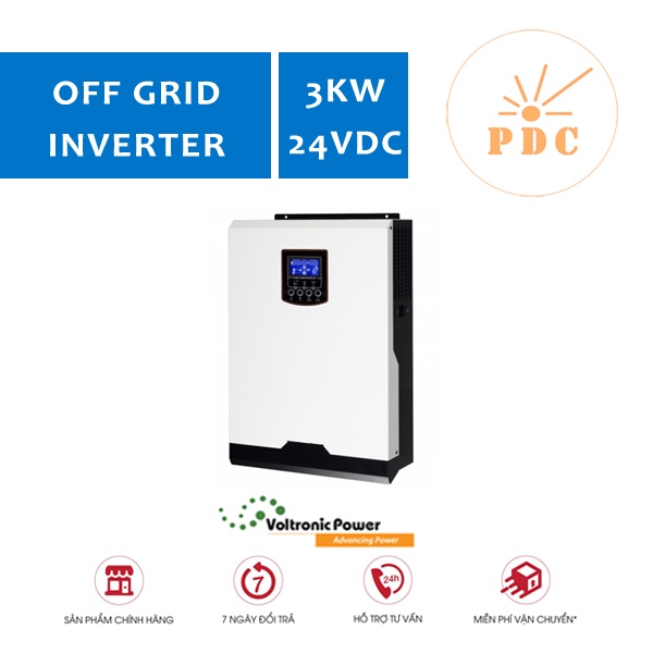 Biến tần độc lập Vontronic (Off-grid Inverter) Axpert VM II 3KW 24V 80A MPPT